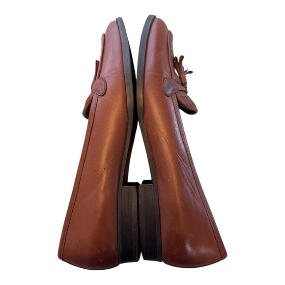 Vintage Etienne Aigner Womens 7 N Tassel Loafers Woven Brown‎ Leather Made Spain - Picture 9 of 13